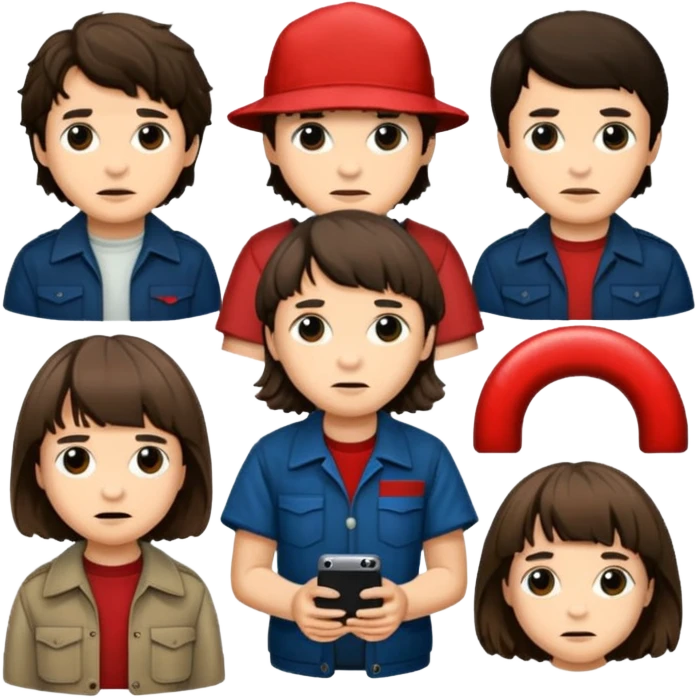 Stranger things stickers emoji