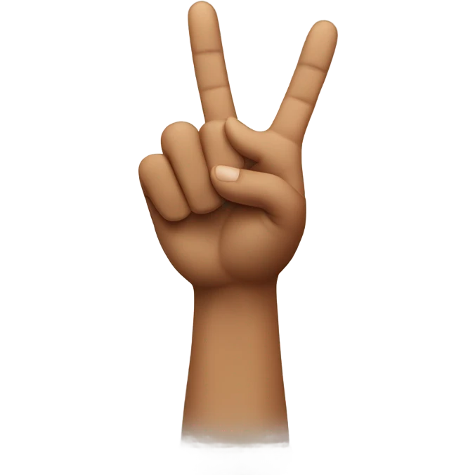 hand with 2 fingers up emoji