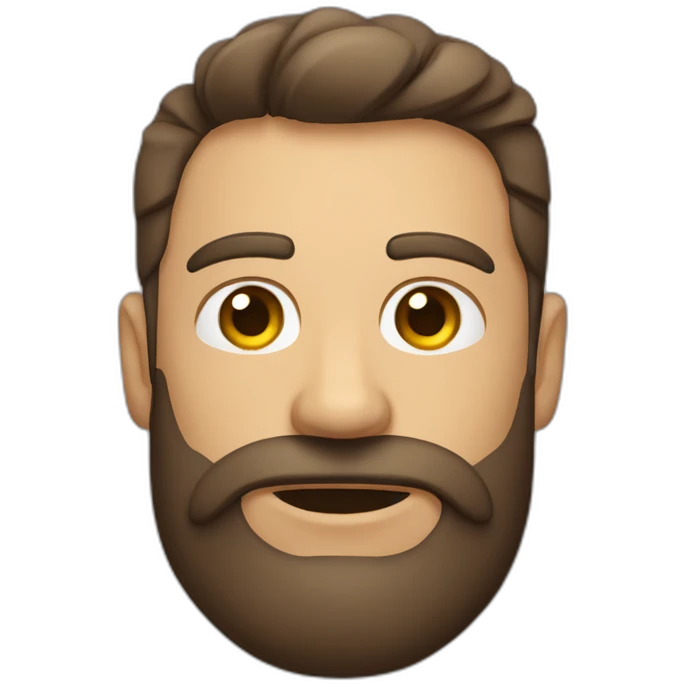 hombre musculoso con barba  emoji