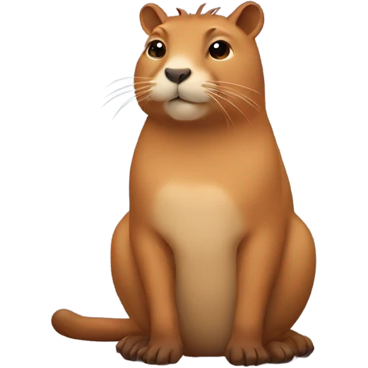 cat sitting on capybara emoji