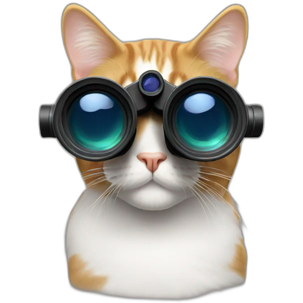 cat with binoculars emoji