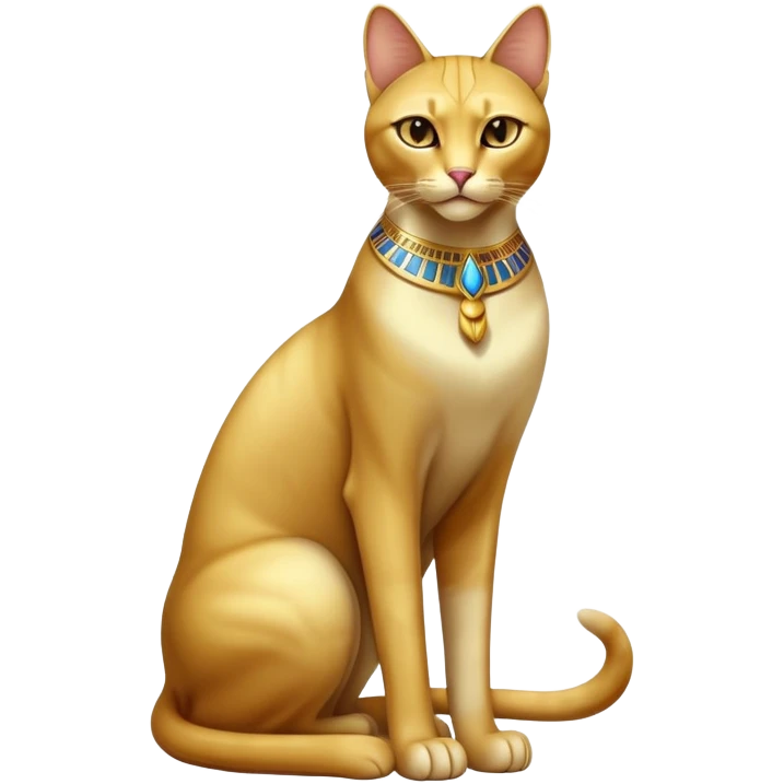 Egyptian cat sitting full body emoji