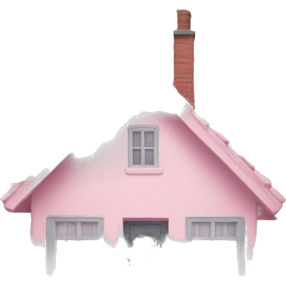 pastel pink house  emoji