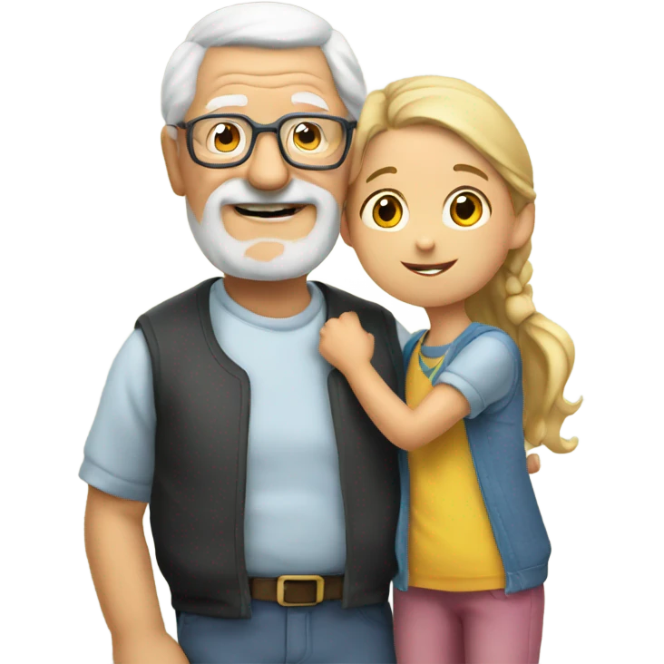 Grandpa with girl emoji