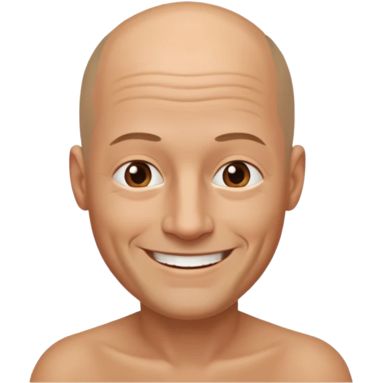 gym buddy middle aged with no hair emoji