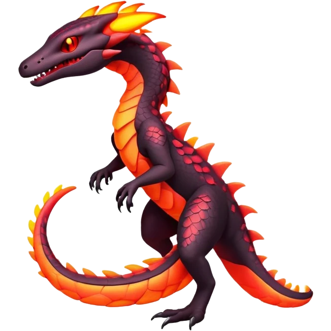 futuristic lush warm-colored neon-colored Fakémon-Trico-Salazzle-Salandit-creature (full body) emoji