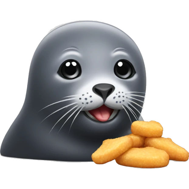 Seal eating chicken nuggets  emoji