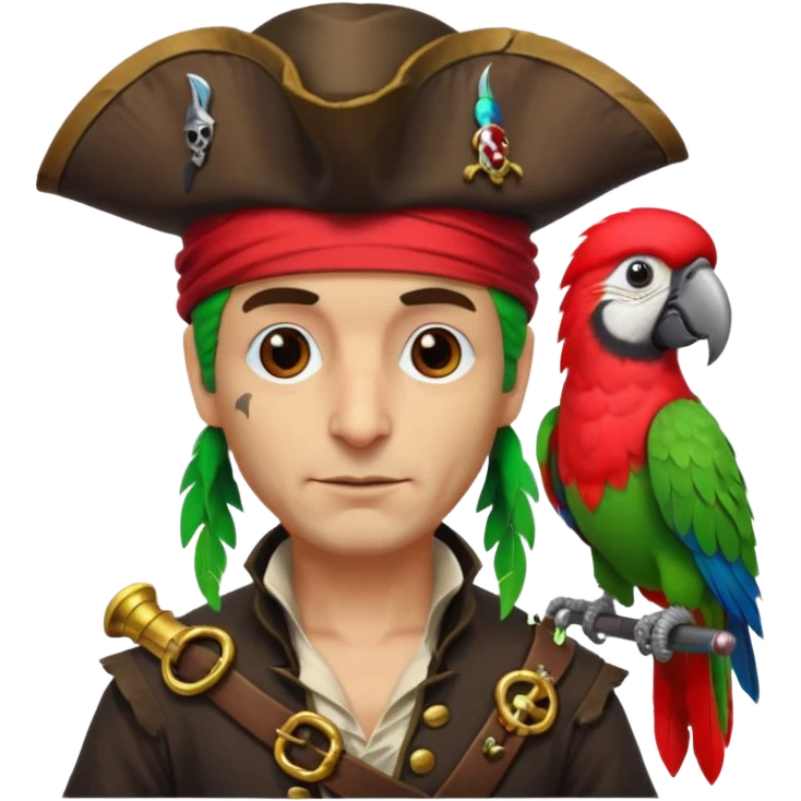 pirate and parrot emoji