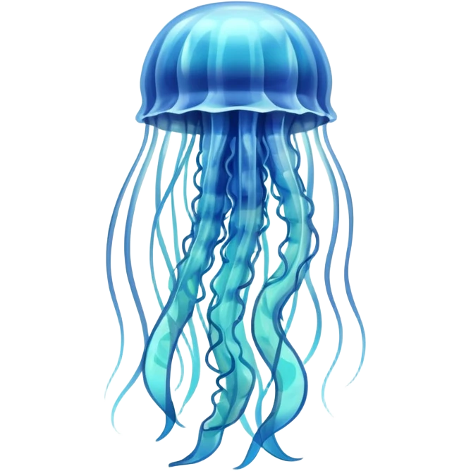 sea jellyfish, plastic bottles emoji