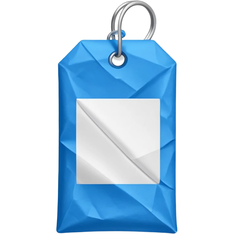 blue tag emoji