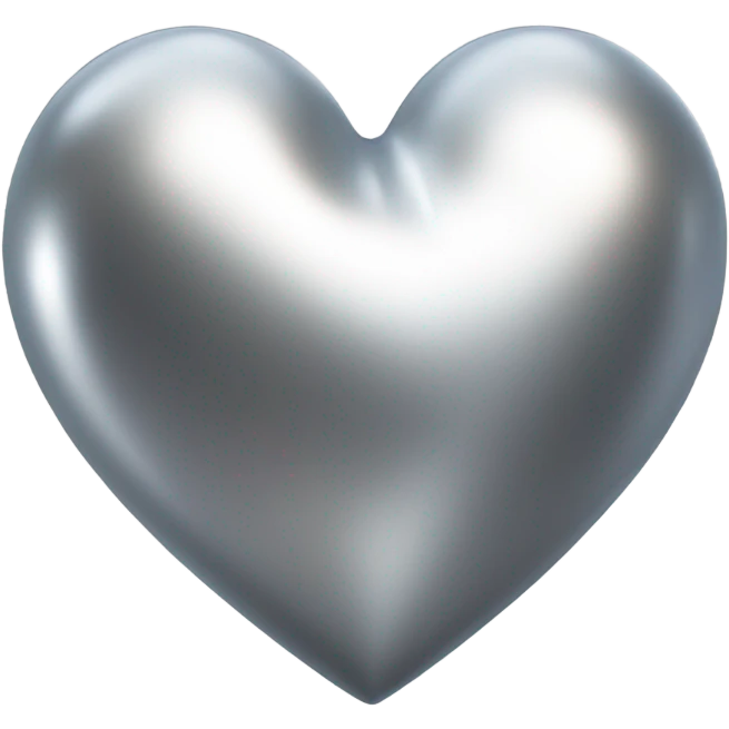 Silver space heart  emoji