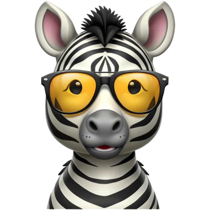 zebra with sunglasses emoji