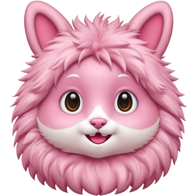 Labubu character, pink color, cute pose emoji