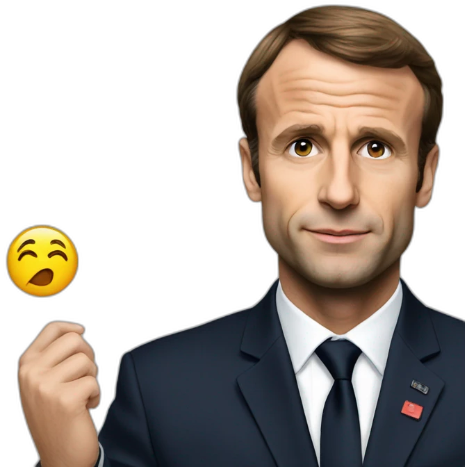 Macron en slip emoji