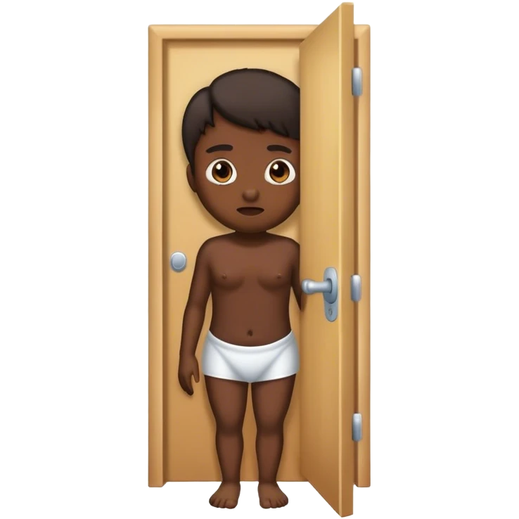 Pooping with door open emoji