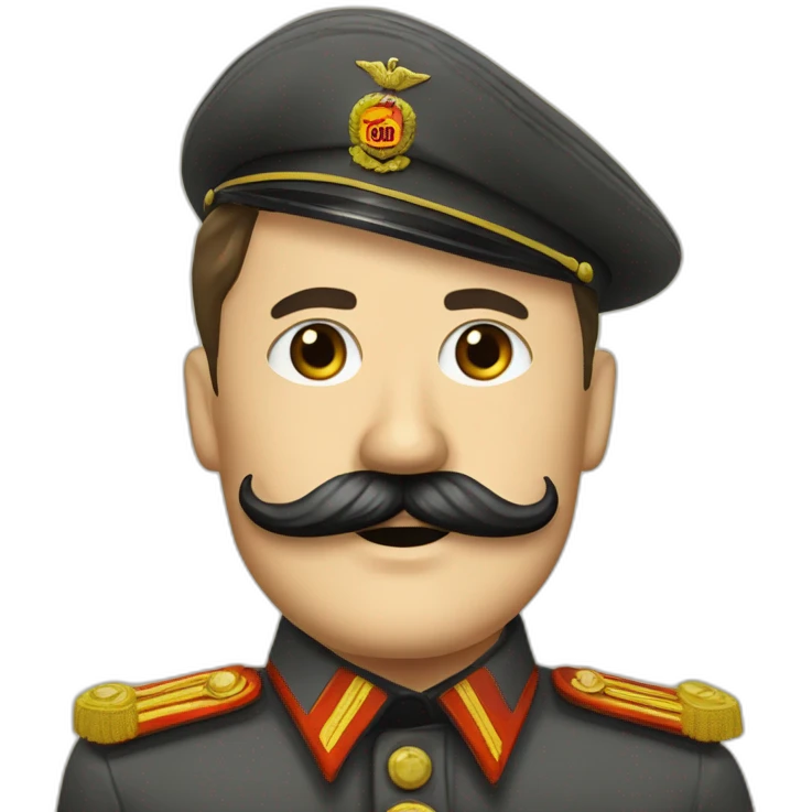 der furer ddr reich whith rectangular mustache cut emoji