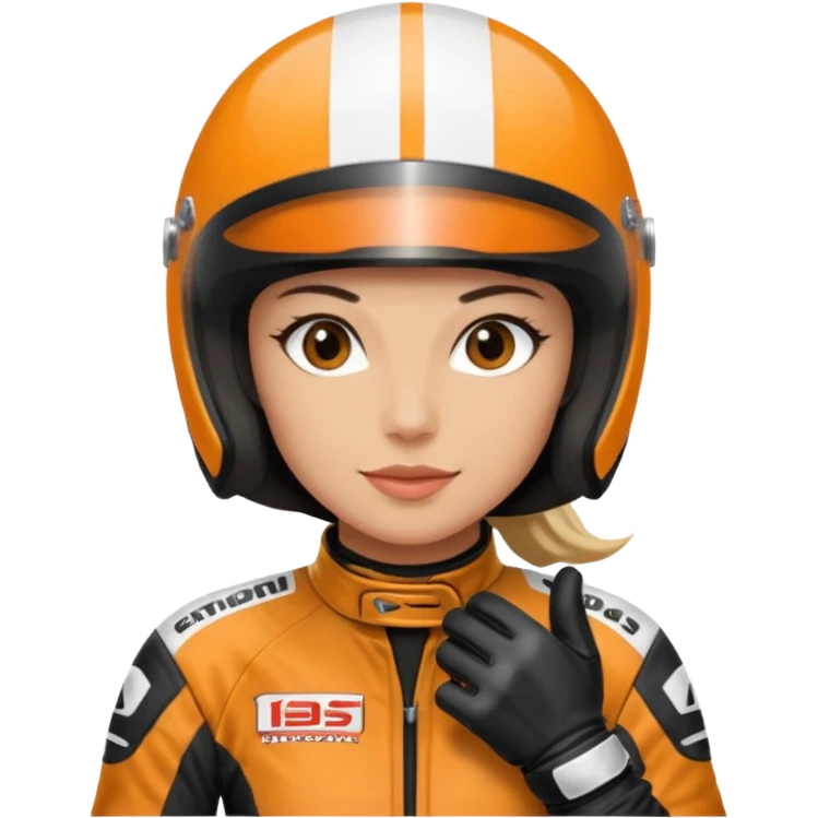 female motorcycle racer emoji