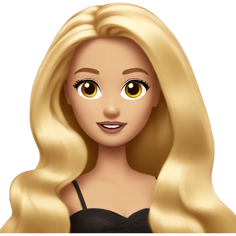 barbie princess amber eyes long blond hair emoji