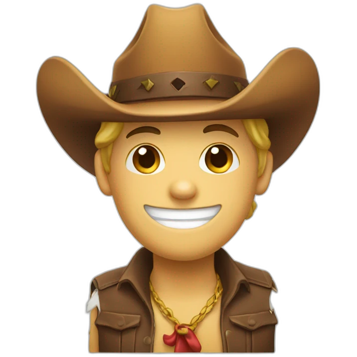 smile emoji whit thumb up and cow boy hat emoji