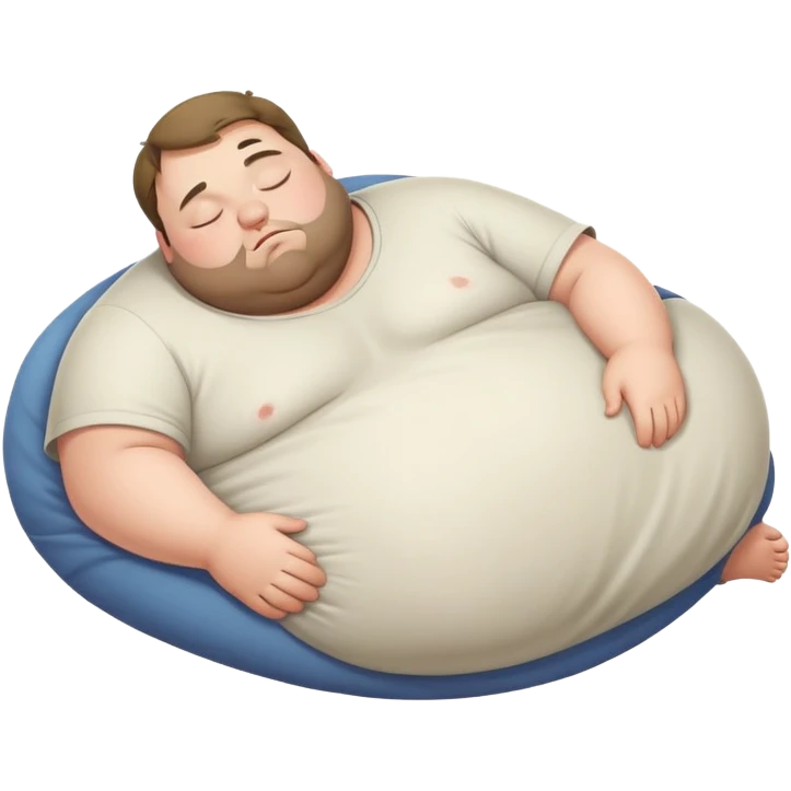 Fat guy sleeping  emoji