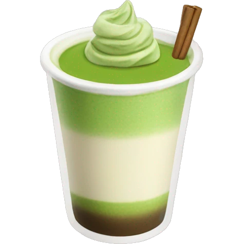 Realistic matcha latte  emoji