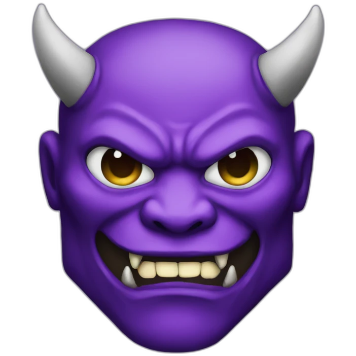 A Oni black and purple  emoji