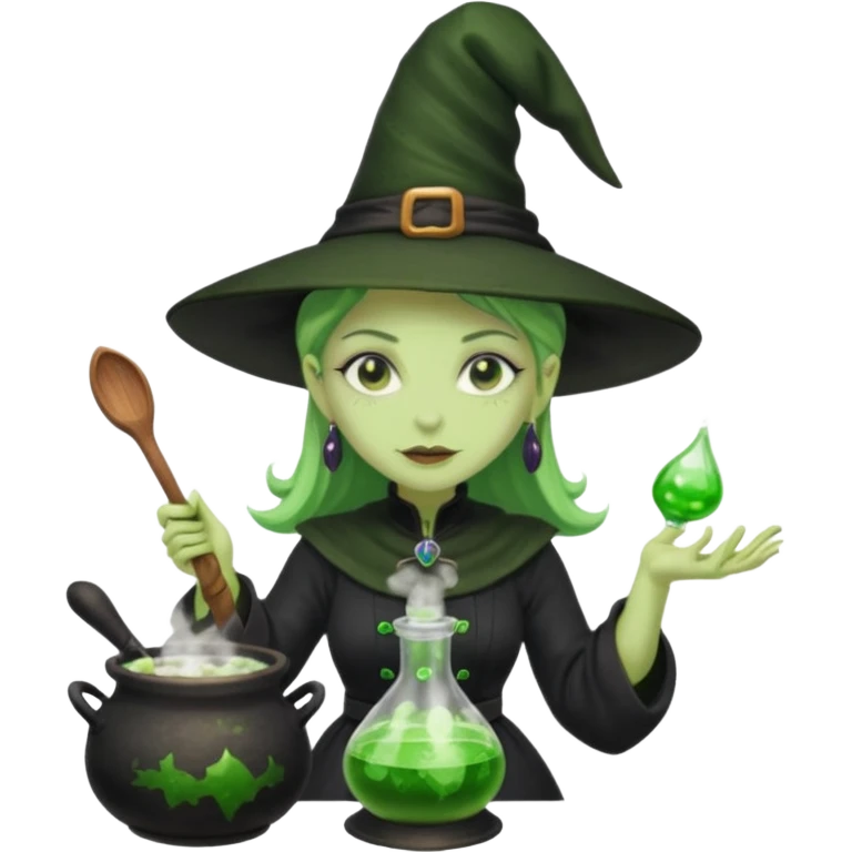 green witch cooking potion emoji