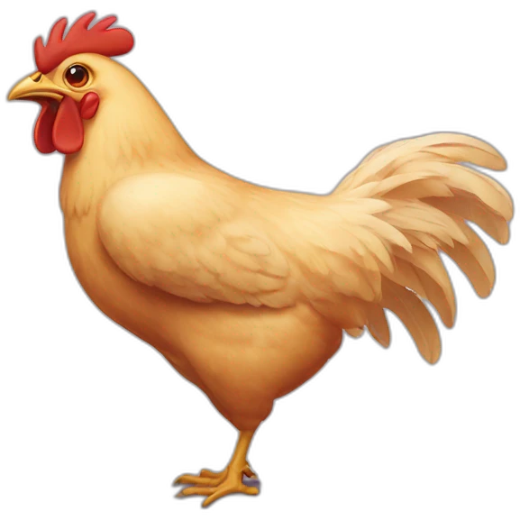 Upset chicken emoji