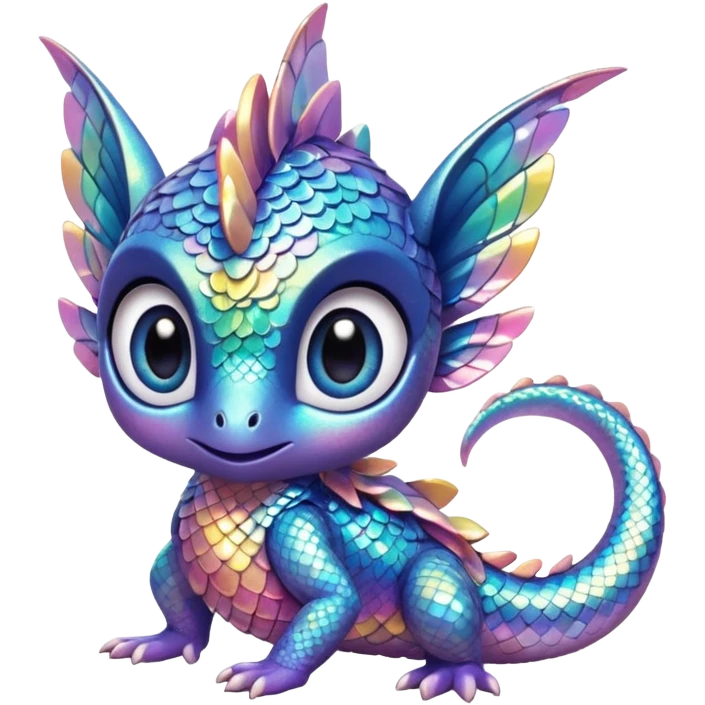 Pastel Randomly-colored sparkly exotic Fakémon-creature emoji