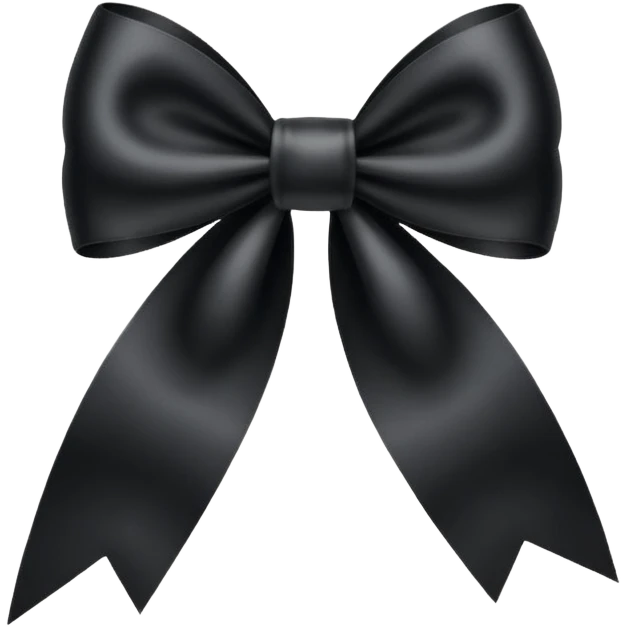 black ribbon emoji