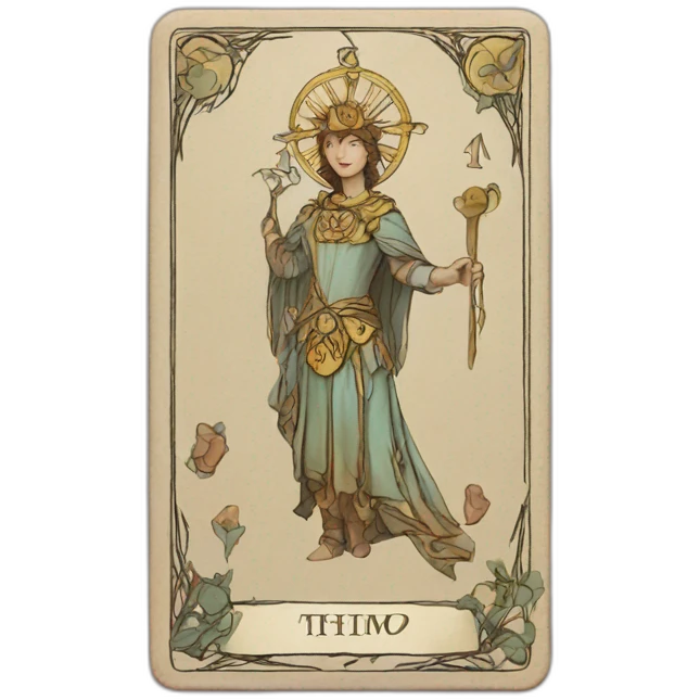 tarot card with number 1 emoji