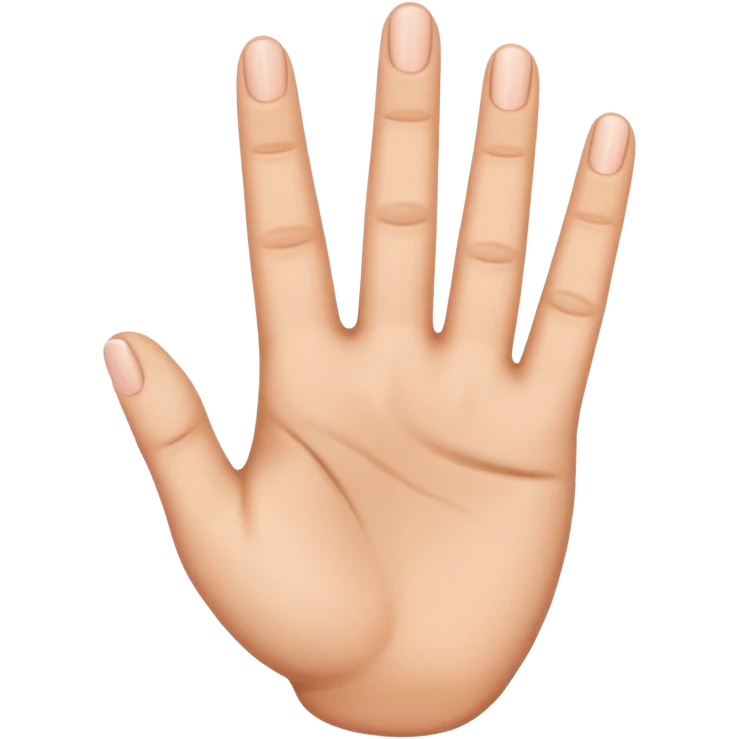 Manos con 3 dedos de un lado y 1 dedo del otro lado emoji