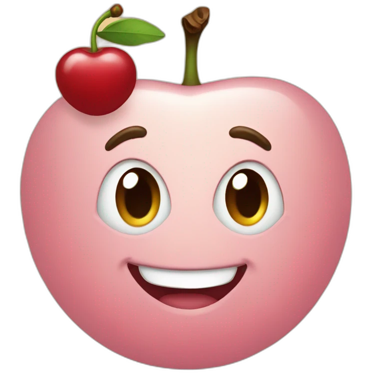 A smiling cherry  emoji