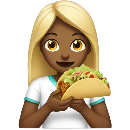 girl eating a taco emoji