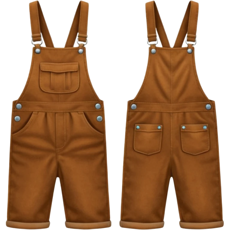 Corduroy textured overalls emoji