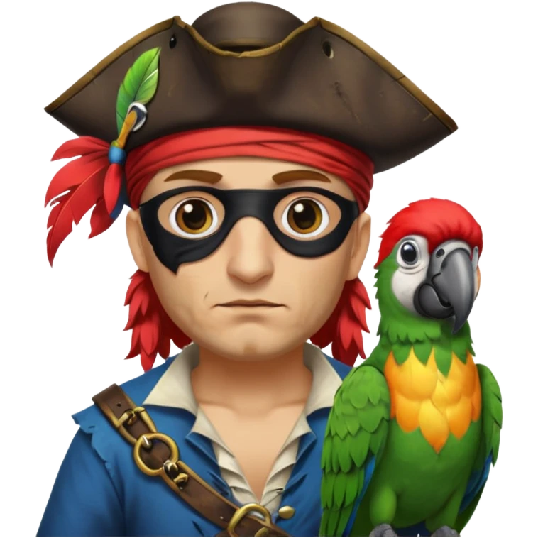 pirate and parrot emoji