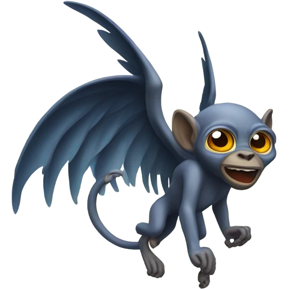 Flying monkeys with wings emoji