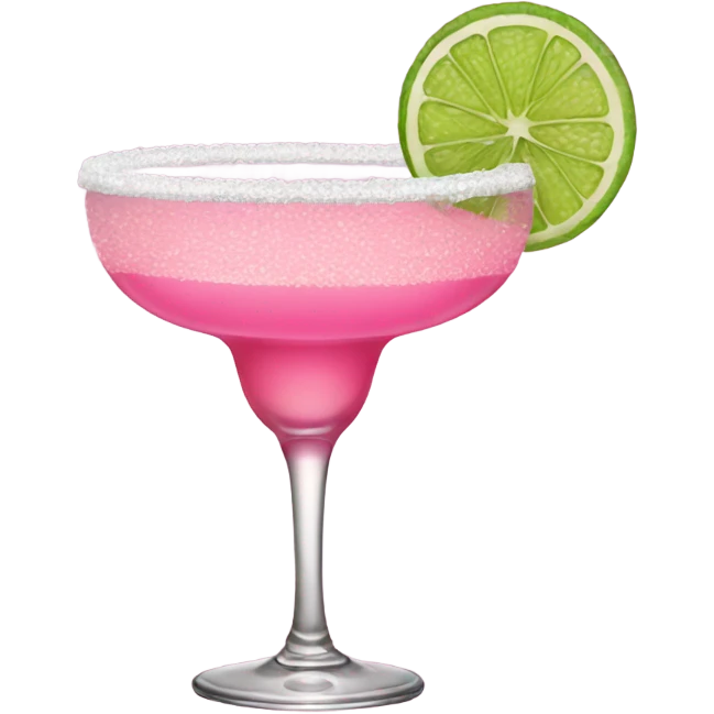 Pink margarita with sugar rim emoji