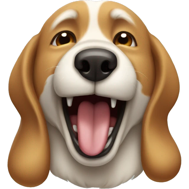 Dog yawning emoji