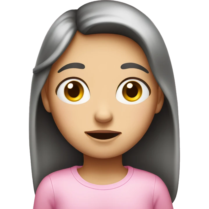 Shy emoji girl with pink cheeks  emoji