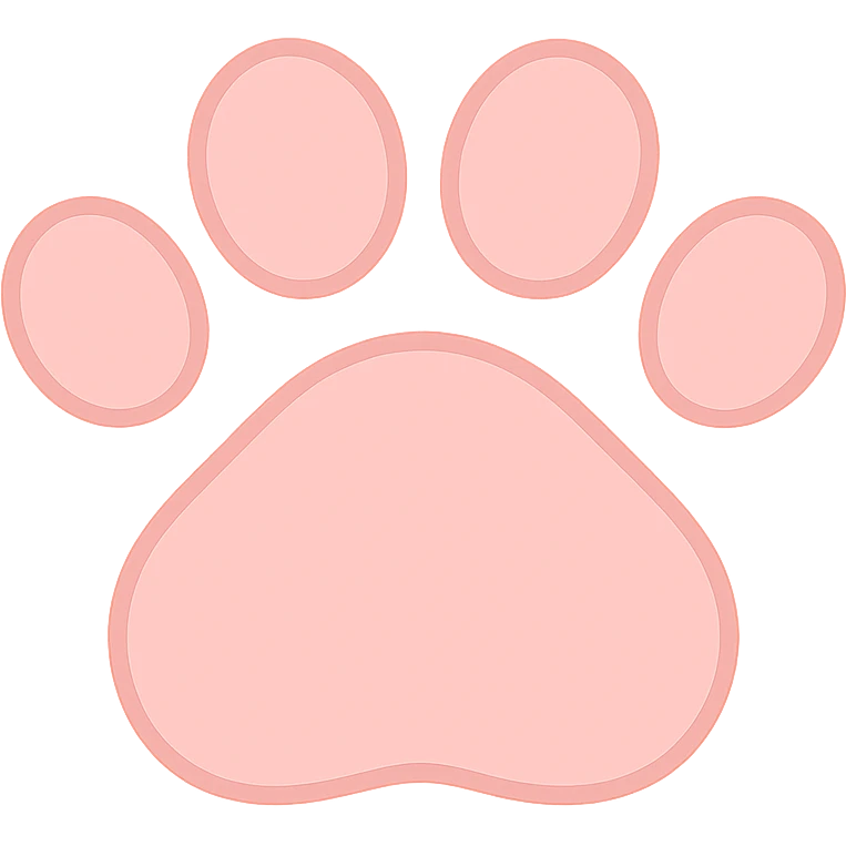 a cute and friendly pink paw print emoji, remove face emoji