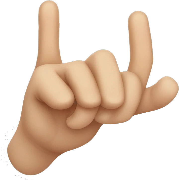 three fingers emoji