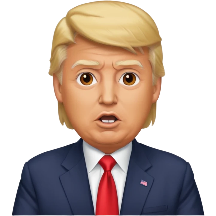 Donald Trump speaking at a rally emoji