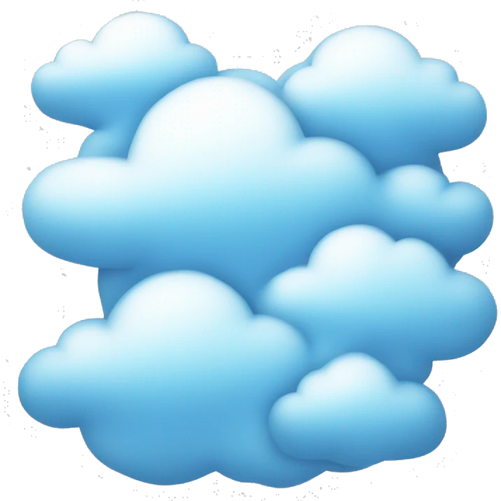 sky blue hear with white clouds  emoji