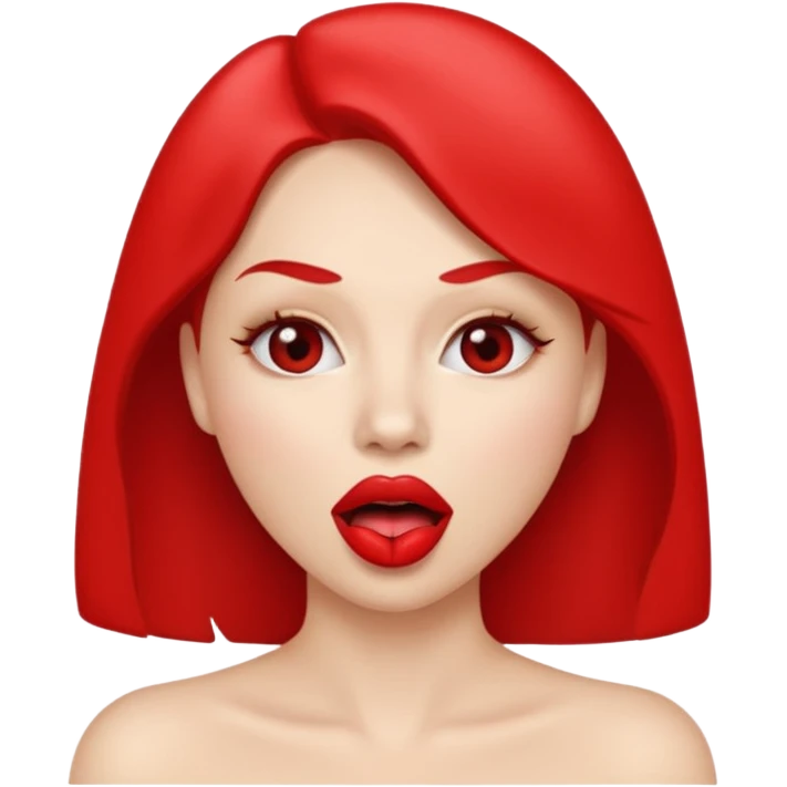 Woman with mouth open emoji