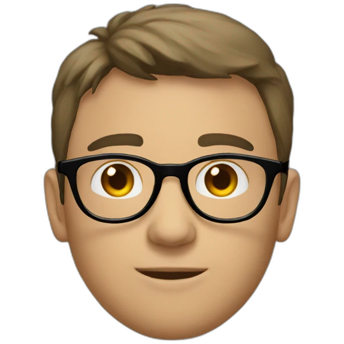 white-male-brunette-black-round-glasses emoji