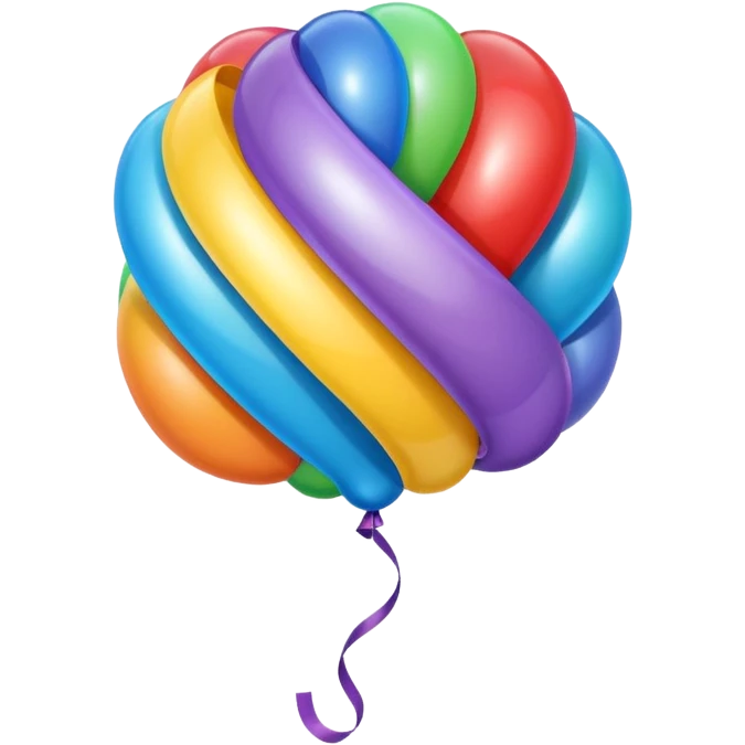 a ribbon balloon emoji