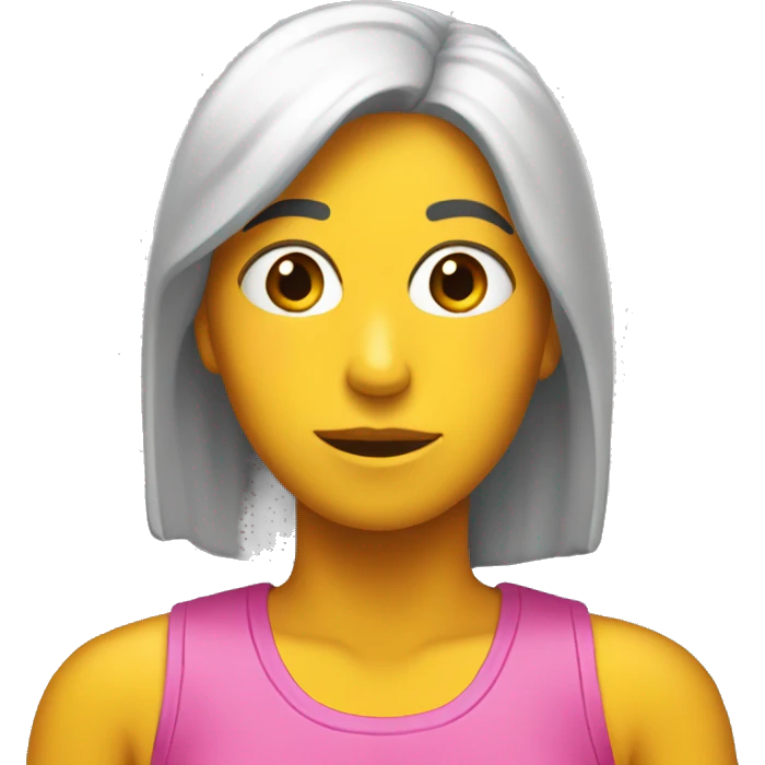 Chica con un gran tr emoji