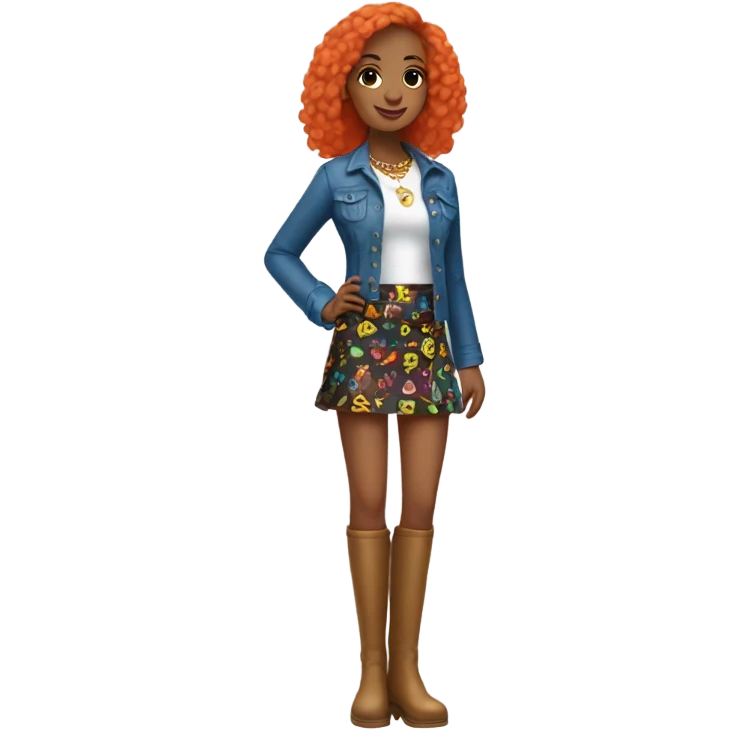 miniskirt and go-go boots emoji