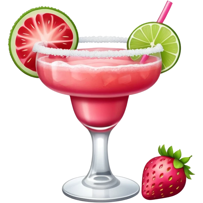 Strawberry margarita  emoji